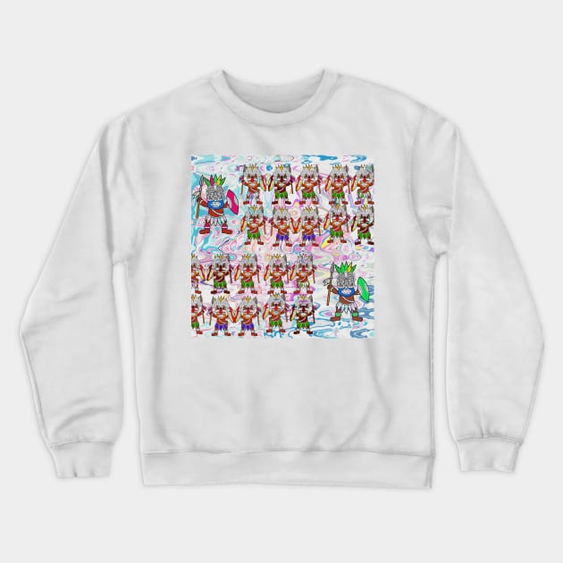 Dance of African Warriors V1 Crewneck Sweatshirt by walil designer